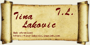 Tina Laković vizit kartica